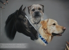 'Avatar, Alfie & Leo' A3 (11.7" x 16.5") Pastel Drawing